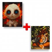 Набір картин за номерами 2 в 1