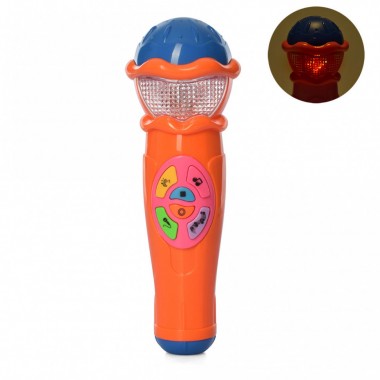 Мцзыкальная игрушка Микрофон 7043RU 6 мелодий (Оранжевый)