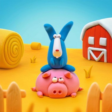 Набір самозатвердіючого пластиліну Кролик ЛИПАКА 30050-UA01 Набір самозатвердіючого пластиліну Кролик ЛИПАКА 30050-UA01