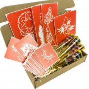 Набор цветной хны с трафаретами для био-тату №6 color-henna-set-06