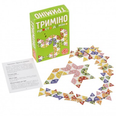 Настольная игра Тримино (Супердомино) Arial 911081, 56 фишек