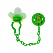 Дитячий набір Ланцюжок з пустушкою MGZ-0502(Green) з кришкою