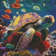 Алмазная мозаика "Жители подводного мира"  AMO7617 Идейка 40х40 см