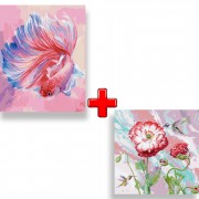 Набір картин за номерами 2 в 1 Ідейка