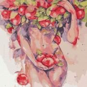 Картина по номерам Яблочное искушение ©lesya_nedzelska_art Идейка KHO4989 40х40 см