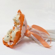 Букет з іграшок Ведмедики помаранчевий 5345IT з 5ю іграшками