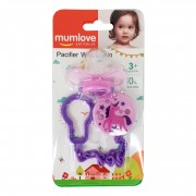 Дитячий набір Ланцюжок з пустушкою MGZ-0502(Violet) з кришкою