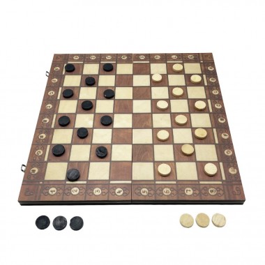 Набор настольных игр Шахматы, нарды, шашки 3 в 1 Set1 NE-LG-11 игровое поле 40х40 см