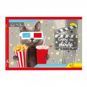 Альбом для малювання АМП-С-40 скоба з перефорацією 40 аркушів Enjoy the movie