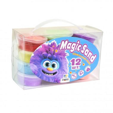 Набор кинетического песка Magic sand 39405, в наборе 12 штук Набор кинетического песка Magic sand 39405, в наборе 12 штук
