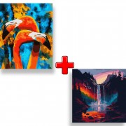 Набір картин за номерами 2 в 1 Ідейка