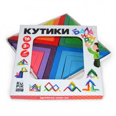 Развивающая игрушка-балансир Уголки Kupik 900095, 16 элементов