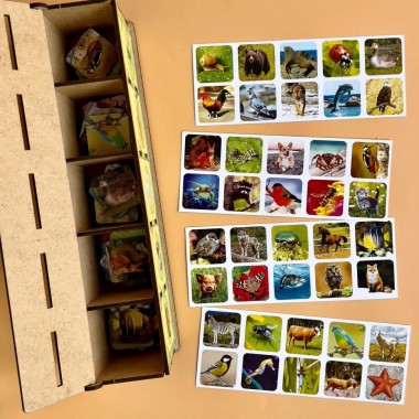 Настольная развивающая игра Виды животных Ubumblebees (ПСФ110) PSF110 комодик-сортер