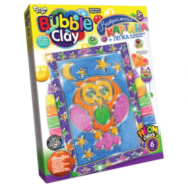 Набор креативного творчества Danko Toys  Bubble Clay Витражная картина 8063DT
