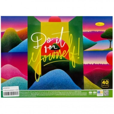 Альбом для рисования АП-0310-3, 40 листов, пружина сбоку