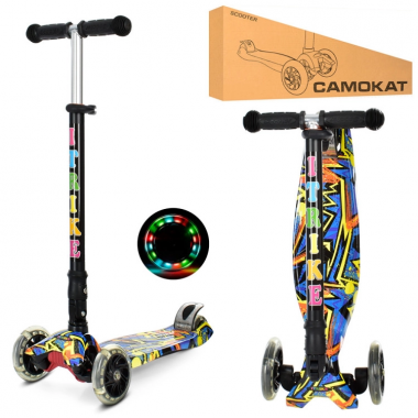 Самокат дитячий MAXI iTrike JR3-003-1-WP14 складний