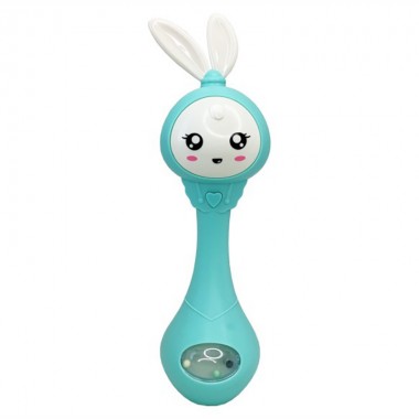 Интерактивная игрушка-погремушка Зайчик MGZ-1210(Turquoise)