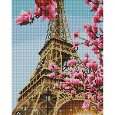Алмазна мозаїка "Весна в Парижі" Brushme DBS1005 40х50 см