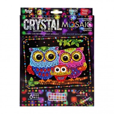Креативное творчество Crystal mosaic Совы CRM-02-10, 6 форм элементов