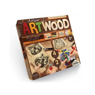 Комплект креативного творчества Danko Toys Artwood подставки под чашки 5930