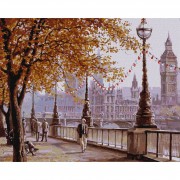 Картина по номерам Осенний Лондон ©Сергей Лобач Идейка KHO2876 40х50 см