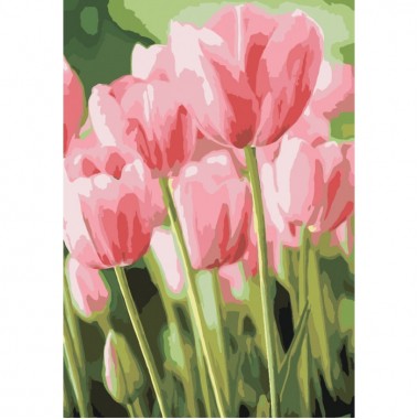 Картина по номерам Идейка Букеты Весенние тюльпаны 35х50см KHO2069