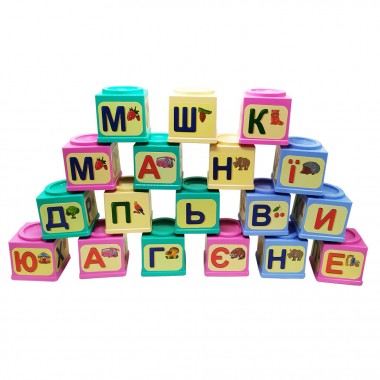 Дитячі розвиваючі кубики "Абетка" 70576 укр. мовою