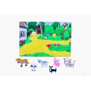 Развивающая игра с фетра Домашние животные Умняшка PF-003