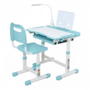 Парта M 5068-12 подставка для книги, лампа, светло-голубой