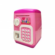 Детская Копилка MK 4629 Сейф с кодом 19х24х15 см (Розовый)