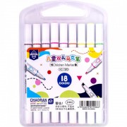 Набор фломастеров двухсторонних 18 цветов