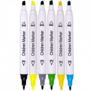 Набор фломастеров двухсторонних 18 цветов