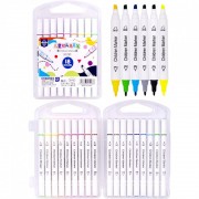 Набор фломастеров двухсторонних 18 цветов