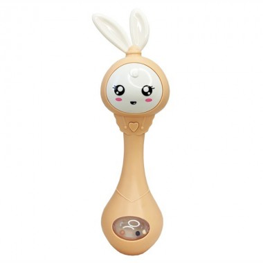 Интерактивная игрушка-погремушка Зайчик MGZ-1210(Peach)