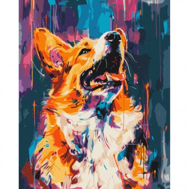 Картина по номерам Красочные корги Brushme BS53927 40x50 см