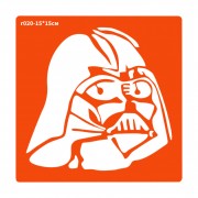 Трафарет для біо-тату Дарт Вейдер r020-15*15см, розмір 15х15см