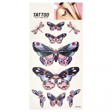 Временная татуировка "Бабочки и стрекозы Tattoo" 1020-HM1648