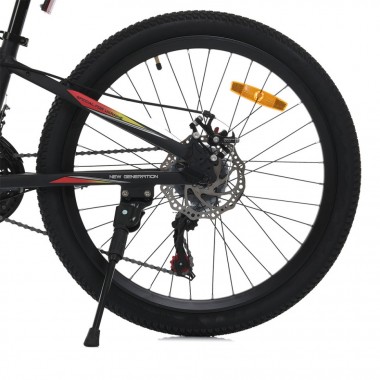 Велосипед MTB2401-2, 24 дюймов, алюминиевая рама 11 Shimano 21SP черный