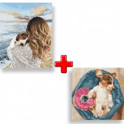 Набір картин за номерами 2 в 1 Ідейка