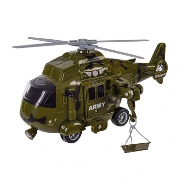 Игрушка вертолет 7946B АВТОПРОМ военный, 1:20