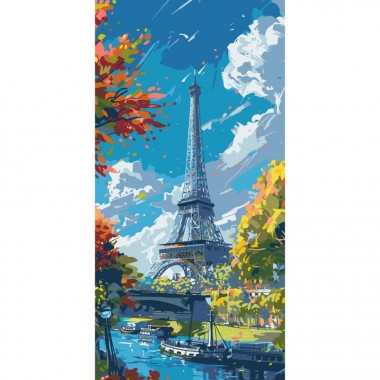 Картина по номерам Eiffel Tower 11571-AC 40х80 см