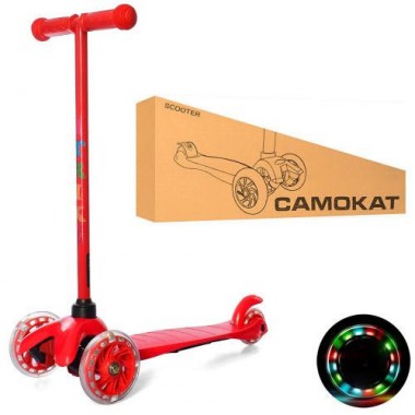 Дитячий самокат iTrike BB 3-013-5-R MINI колеса, що світяться