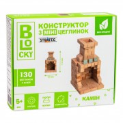 Строительный набор для творчества из мини-кирпичиков BLOCKY Камин 31025, 130 кирпичиков