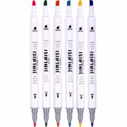 Набор фломастеров двухсторонних 18 цветов 8166-18 в пластиковом боксе