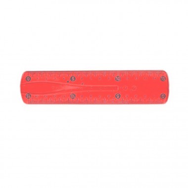 Линейка неломайка 0015(Pink), 15 см  Красный