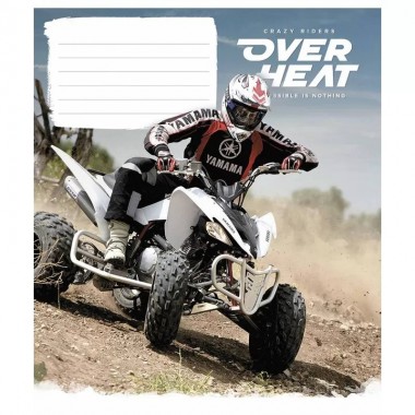 Тетрадь ученическая Over heat 018-3218K-5 в клетку на 18 листов