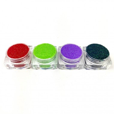 Набір гліттера для біо-тату «Райдужний №4» glitter-set-4x-4, 4 кольори