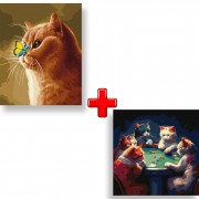 Набір картин за номерами 2 в 1 Ідейка