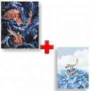 Набір картин за номерами 2 в 1