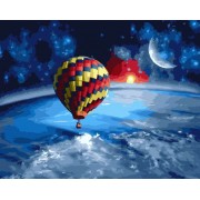 Картина по номерам Brushme Вокруг земли на воздушном шаре GX22551